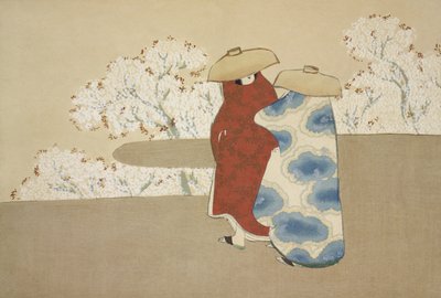 Época do Hanami, por Momoyogusa de Kamisaka Sekka