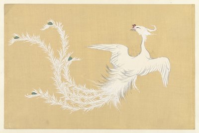 fênix branca Hakuho Flores de cem mundos (título da série) Momoyogusa (título da série) de Kamisaka Sekka