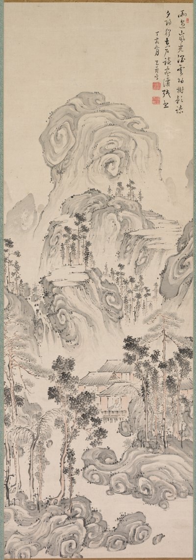 Paisagem, 1767. de Kan Tenju