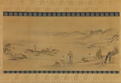 Quatro admiradores, no final do século XVII e início do século XVIII. de Kanô Yôboku Tsunenobu