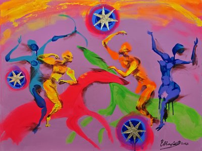 Dança abstrata colorida de Kanat Ibragimov