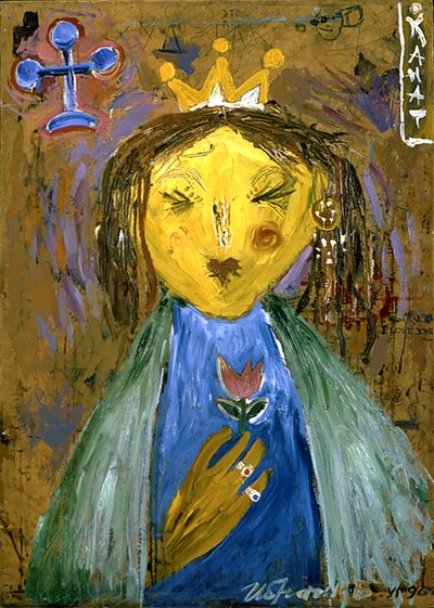 Rainha expressionista com flor de Kanat Ibragimov