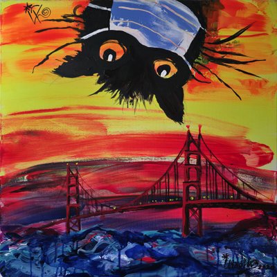 Gato Encapuzado ao Pôr do Sol em São Francisco de Kanat Ibragimov