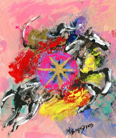 Energia animal abstrata e vibrante de Kanat Ibragimov