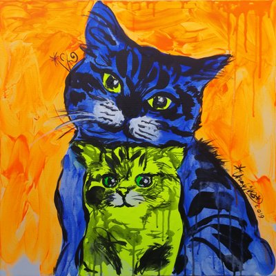 Abraço de Gato Vibrante de Kanat Ibragimov