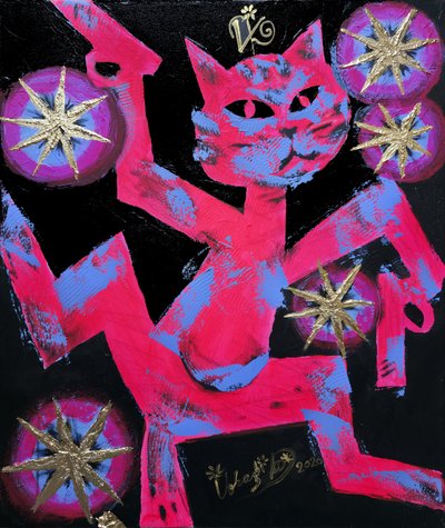 Gato Neon Vibrante de Kanat Ibragimov