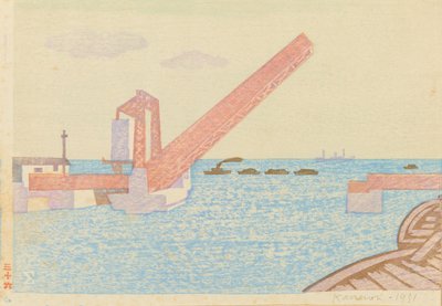 Ponte levadiça de Shibaura de Kanenori Suwa