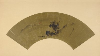 Rio e sol vermelho, período Edo, início do século XIX. de Kano Isen