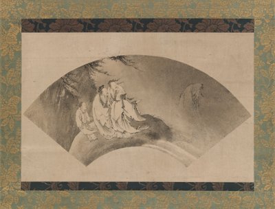 Resshi Flying on a Cloud, século XVI. de Kano Yukinobu