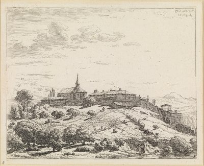Aldeia numa colina de Karel Dujardin