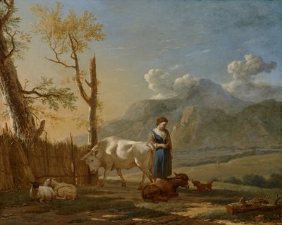 Paisagem com uma pastora de Karel Dujardin