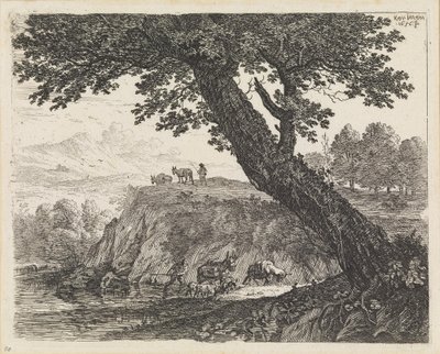 Paisagem com dois almocreves de Karel Dujardin