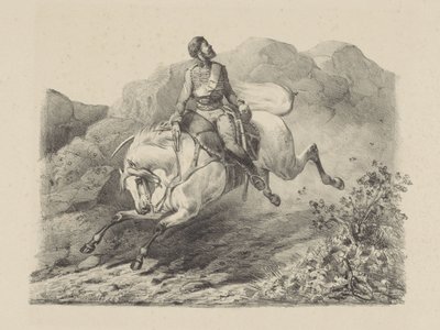 Fugindo soldado a cavalo de Karel Frederik Bombled