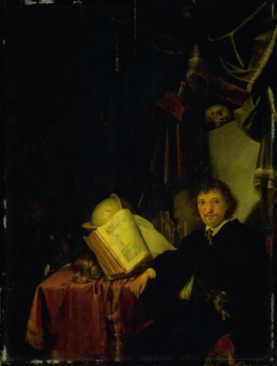 Retrato de um homem em um interior de Karel Slabbaert
