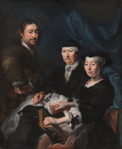 O artista com sua família de Karel van III Mander