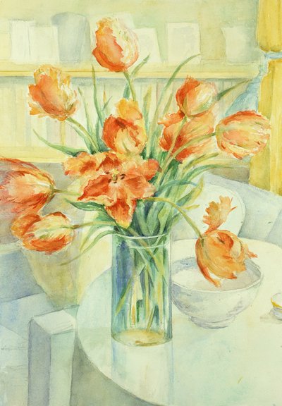 Tulipas de artistas na sala de desenho de Karen Armitage