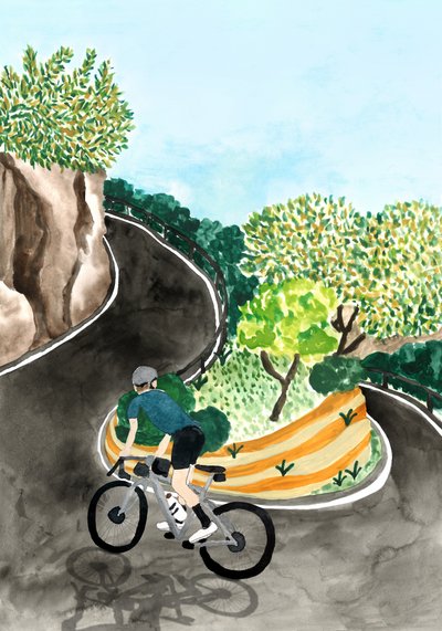 Ciclismo de montanha com vistas panorâmicas de Karen Menzenbach