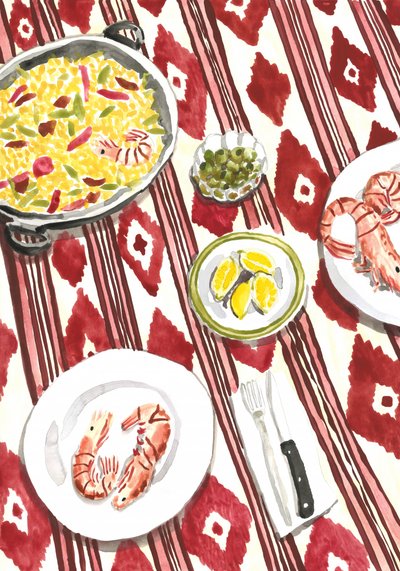 Refeição de Paella Espanhola de Karen Menzenbach