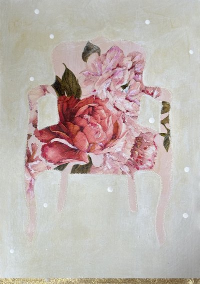 Cadeira Floral Romântica de Karenina Fabrizzi