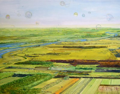 Paisagem de bolhas flutuantes de Karin Bos