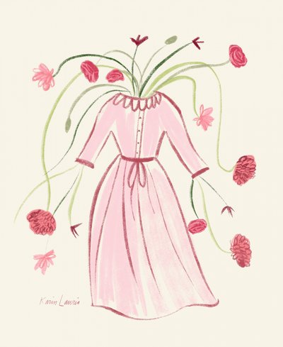 Vestido Rosa Florido de Karin Lauria