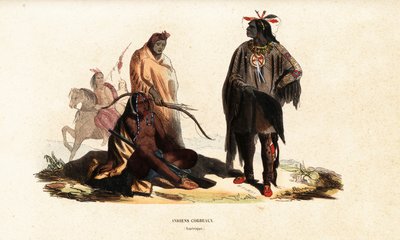 Pessoas corvos em Fort Clarke de Karl (after) Bodmer