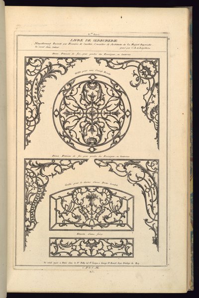Duas forcas de ferro, para pendurar letreiros ou lanternas de Karl Albert von Lespilliez