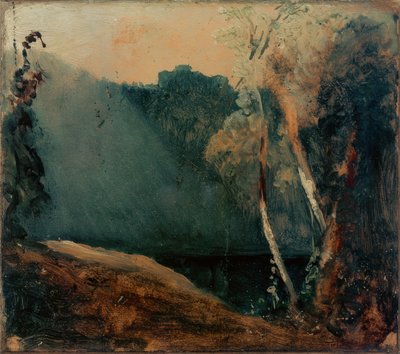 Floresta e lago de Carl Blechen