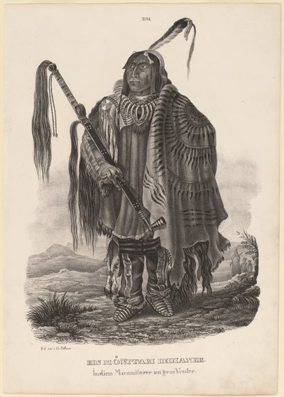 Um índio Monitari de Karl Bodmer