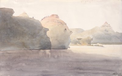 Formações rochosas no Alto Missouri de Karl Bodmer