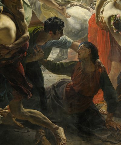 Detalhe de O último dia de Pompéia (por Karl Bryullov, 1833, Museu Russo) de Karl Pavlovich Bryullov