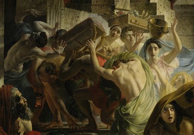 Detalhe de O último dia de Pompéia (por Karl Bryullov, 1833, Museu Russo) de Karl Pavlovich Bryullov