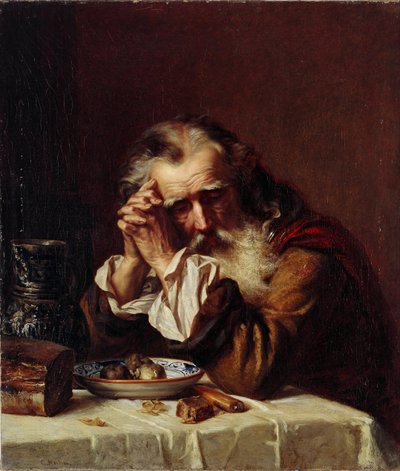 "Tete de vieillard" (Cabeça do Velho) Peinture de Karl Fyodorovich Gun (Ghun, Hun, Huhn) (1830-1877) 1872 - Óleo sobre tela Dim 55,5x49,5 cm Museu Estatal de Arte da República da Letónia, Riga de Karl Fedorovic Gun