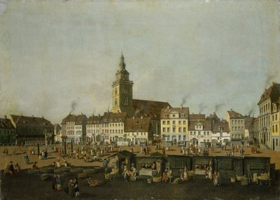 Vista do Neue Markt com a Igreja de Santa Maria, Berlim, c.1770 de Karl Friedrich Fechhelm