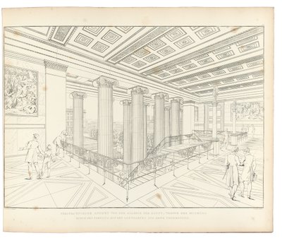 Museu Altes de Berlim: View of the Staircase, 1852 de Karl Friedrich Schinkel