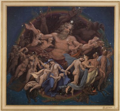 Berlim. Museu Antigo no Lustgarten. Projecto para o mural «Urano e a dança dos astros» de Karl Friedrich Schinkel