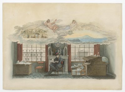 Berlim, Klosterstraße. Instituto do Comércio. Beuth na sua residência oficial de Karl Friedrich Schinkel