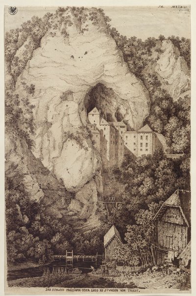 O castelo de Predjama ou Lueg, a XII horas de Trieste de Karl Friedrich Schinkel