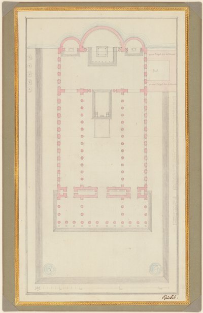 Planta baixa de uma catedral para Berlim de Karl Friedrich Schinkel