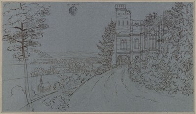 Köstritz. Ruína artificial no parque do castelo (?) de Karl Friedrich Schinkel