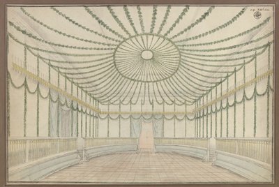 Merseburgo. Castelo. Projecto para a decoração de uma sala por ocasião das celebrações de homenagem a Frederico Guilherme III da Prússia de Karl Friedrich Schinkel