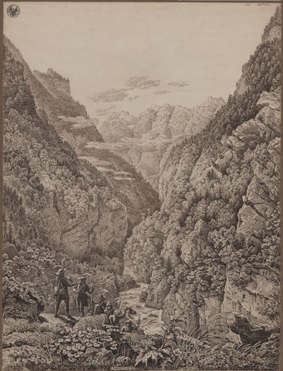 Passo de Lueg perto de Salzburgo de Karl Friedrich Schinkel