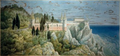 Castelo de Orianda, vista de Karl Friedrich Schinkel
