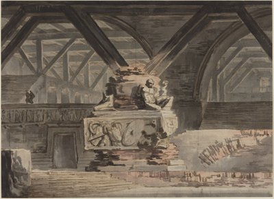 Cenografia: uma abóbada sepulcral de Karl Friedrich Schinkel