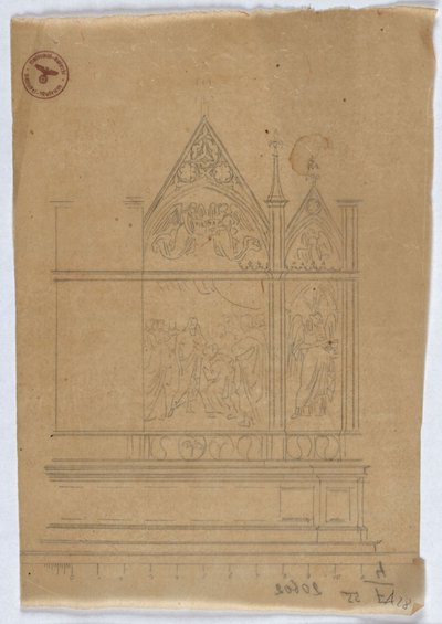 Studie zu einem gotischen Altar de Karl Friedrich Schinkel