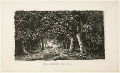 Caminho da floresta com um treinador de Karl Friedrich Schinkel