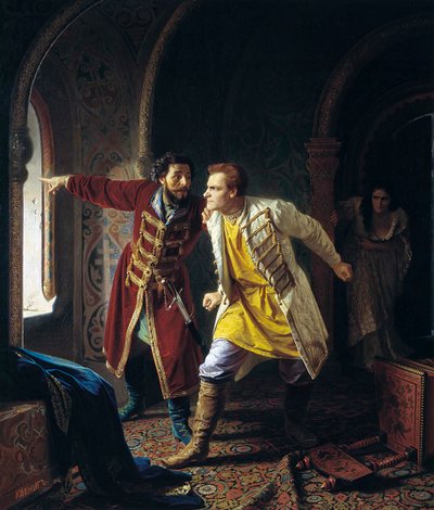 Últimos minutos de Dmitriy falso I, 1879 de Karl Gottlieb Wenig