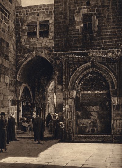 Jerusalém, Fonte (foto a p/b) de Karl Grober