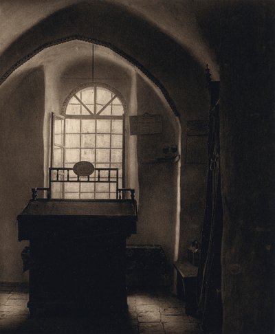 Jerusalém, Pequena Sinagoga no Lugar das Lamentações dos Judeus (foto a p/b) de Karl Grober
