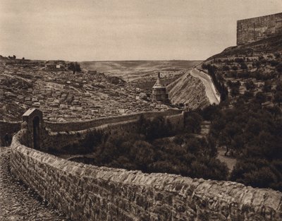 Jerusalém, Vista do Vale do Kidron (foto a p/b) de Karl Grober